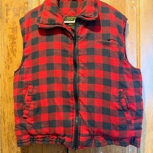 Buffalo Plaid Lion Brand Puffer Vest